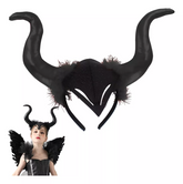 Cuernos De Maléfica Halloween Diadema Cachos Cosplay Villana